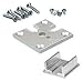 CRL D1990ACR Satin Anodized 2" x 2" Corner Partition Post Base Plate Kit for Posts Up to 24"