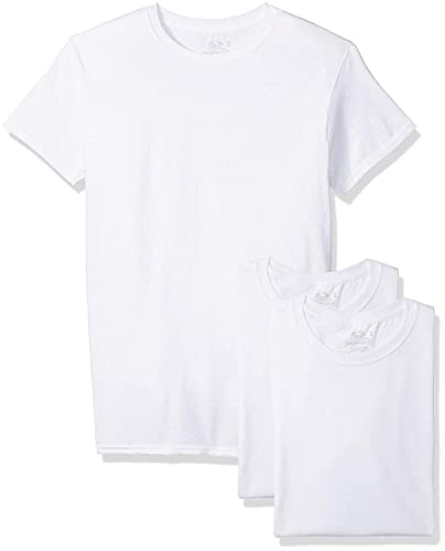 Fruit of the Loom mens Pack Breathable Crew undershirts, White Ice - 5 Pack, Medium US