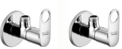 SPAZIO Stainless Steel MAX Collection Angle Cock/Angle Valve Bathroom Faucets Taps and Faucet Angular Stop Cock Wash Basin for Geyser Tap, Chrome Plated with Wall Flange, Pack of 2 (B09GFVHGVN) Amazon Price History, Amazon Price Tracker