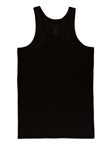 ORGANICKID Mens 100% Organic 100% Cotton Soft Breathable GOTS Certified Crewneck Undershirts Tank Tops Pack of 24