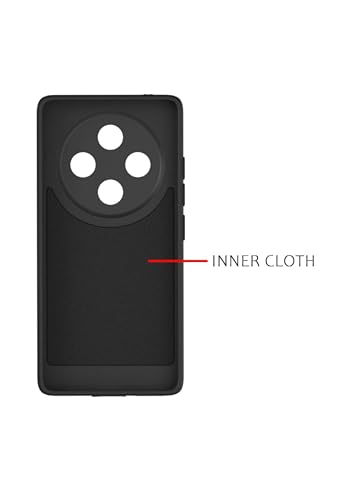Image of Amazon Brand - Solimo Back Cover for Vivo T4 / IQOO Z10 5G | 3D Silicon with Cloth | Shockproof | Stylish Bumper Case (Black)