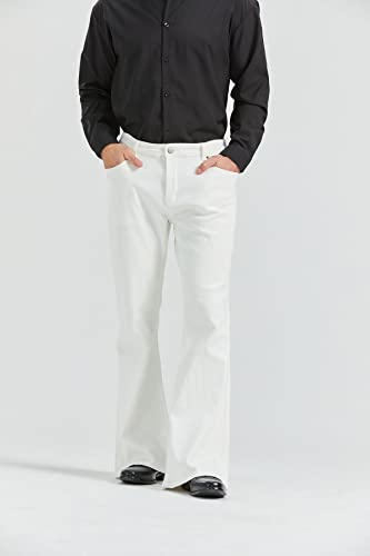 Men's 60s 70s Bell Bottom Jeans Pants Disco Denim Vintage Stretch Classic Comfort Flared Flares Outfits3