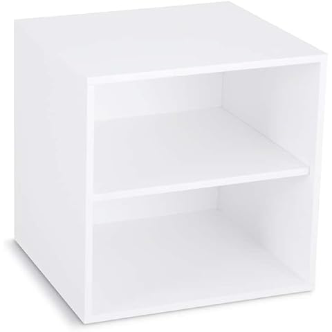 Simply Tidy 16”; White Modular Cube with Shelf Cover