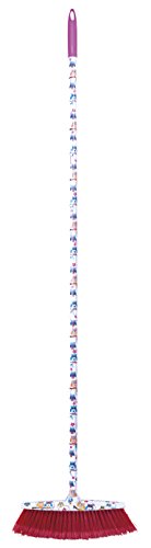 Juypal Hiboux décoré Big Balai avec clé métallique, Blanc/fuchsia