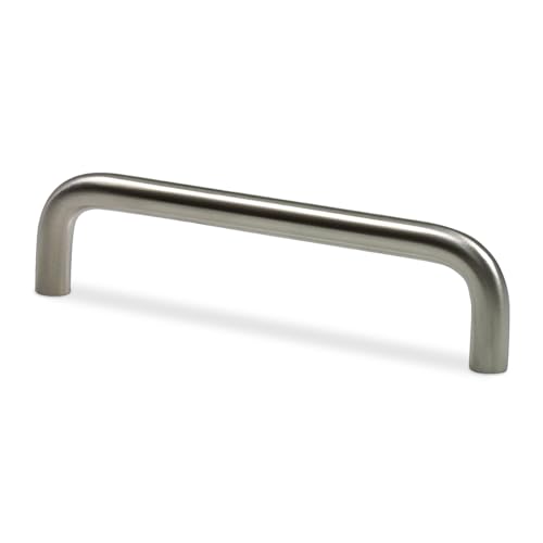 Amig - Tirador para muebles, Acero Inoxidable 18/8, Mate, Ø10 X 128 mm, Resistente y Duradero, Fácil de Instalar, Moderno y Elegante