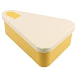 Baoblaze Pizza-Aufbewahrungsbox aus lebensmittelechtem, dreieckig, für Zuhause und unterwegs, leicht, zu reinigen, multifunktional, S Beige Yellow