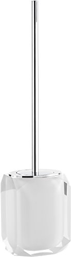 Gedy Chanelle Toilet Brush, Resin, White, 8.6 x 10.6 x 45.7