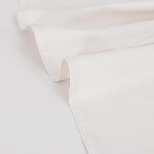 Lenzuola percale anti transpiration lit double coton écru doux
