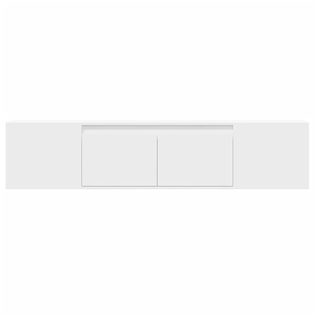 vidaXL Mueble de TV de Pared con luz LED Blanco 180x31x39,5 cm