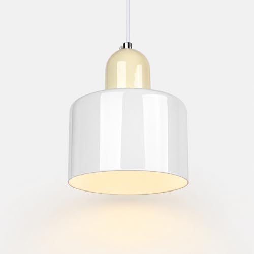 Plafonnier à 3 modes d'éclairage et suspension en verre blanc crème design