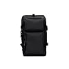 RAINS Trail Cargo Backpack Black Unisex Cargo Backpack Water Resistant Water Repellent PU Fabric Smooth Feel Outdoor Urban Design 14L Capacity