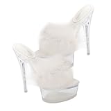 KOMBIUDA Sandalias de Tacón para Niña Elegantes y Cómodas Diseño de Tacón Fino y Material Duradero para Vestir y Uso Diario Talla Blanca