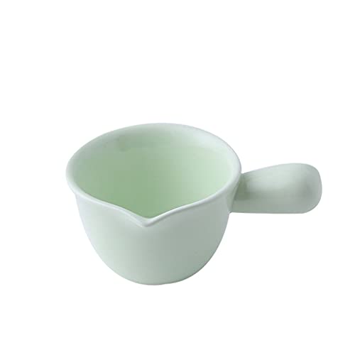 Jarra de salsa transparente para salsa, bote de salsa de cerámica, recipiente de crema, bote de salsa de cocina, bote de azúcar, crema, jarra de leche, 3 piezas de boquilla de labios sin goteo (color