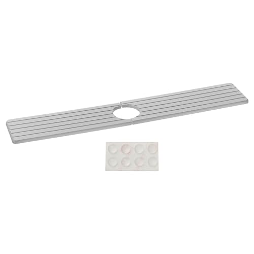 uxcell Alfombrilla protectora contra salpicaduras para fregadero de agua, almohadilla absorbente de barro de diatomeas de 23.6 pulgadas para uso diario en la cocina, color gris claro