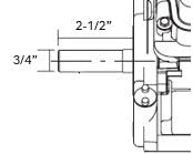 Briggs & Stratton 19N137-0053-F1 XR Series Engine crankshaft dimensions