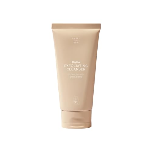 SWEET JULY SKIN Pava Exfoliating Cleanser Gentle Non-stripping Hydrating Clean Face Wash for All Skin Types Vegan Clean (5.6 oz)