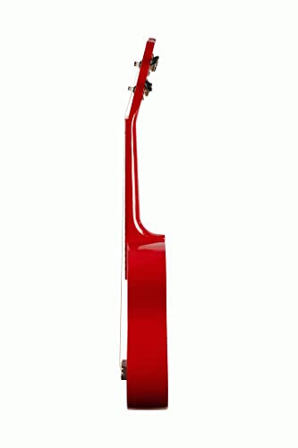 Ashton UKE110RD Ukulélé soprano avec sac Rouge - Les Beatles, Paul McCartney, John Lennon, RIngo Starr, George Harrison Ashton UKE110RD Ukulélé soprano avec sac Rouge – Image 5