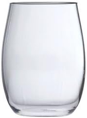 Fortessa Outside Shatter and Chip Resistant BPA Free 6 Pack Premium Copolyester Plastic Drinkware Glasses, Stemless White Wine, 15 Ounce (6 Pack)