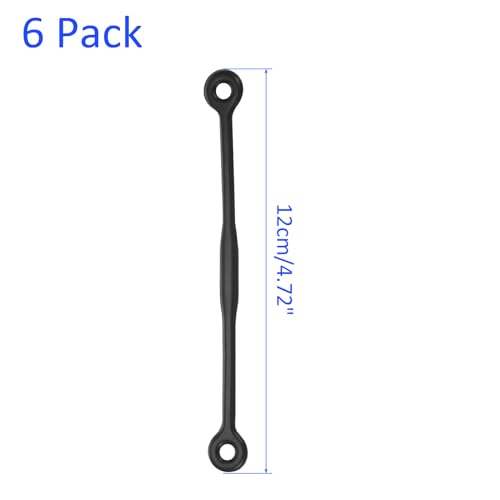 M METERXITY 6 Pack Tennis Dampener - Shock Absorber, Silicone Racquet String Damping, Apply to Tennis Racket (12cm, Black) - Image 3