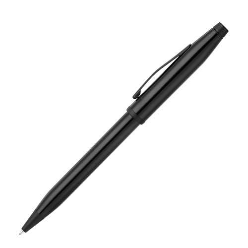 Image of Cross Century II Glossy Black Lacquer with Matte Black PVD Appointments Refillable Ballpoint Pen - Medium Point, Black Ink, Presented in a Luxury Gift Box