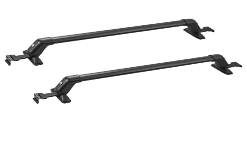 Barras portaequipajes aluminio ajustables con cerradura para techo furgonetas y SUV