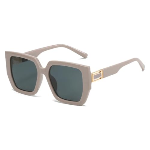 Lunettes de soleil UV400 surdimensionnées monture vintage pour homme et femme