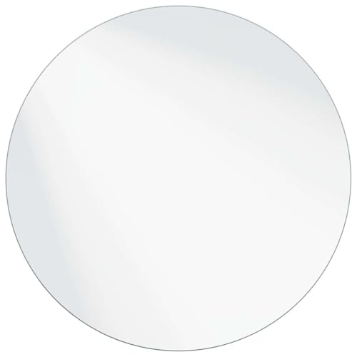 vidaXL Espejo de Pared Redondo Ø 60 cm Vidrio Templado, Espejo de Pared Moderno, Pieza Decorativa Reflectante, Baño Minimalista, Estilo Interior Chic para Transformar Tu Hogar