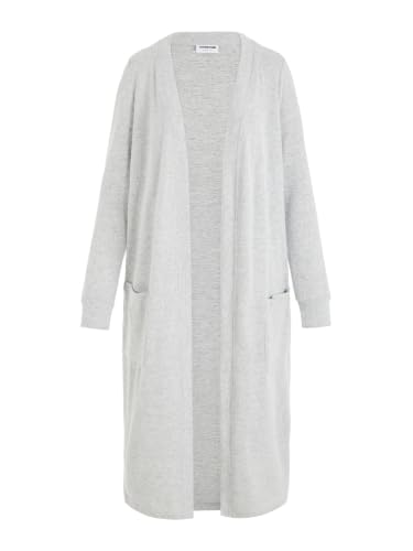 NOISY MAY Damen Nmcity L/S Long Noos Cardigan, Light Grey Melange, XL EU – Ansicht 1