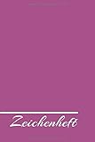  Zeichenheft: Schlicht Pink • Skizzenbuch • Leeres Heft fürs Zeichnen, Malen, Skizzieren, Comics • 100 Seiten ║ Skizzenheft - ca. DIN A5 Format ║ kleines Geschenk für Freunde