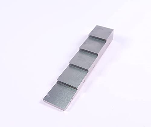 Bloque de calibración de 5 pasos: 0.100” 0.200” 0.300” 0.400” 0.500” Acero inoxidable 304 con estuche ABS y certificado