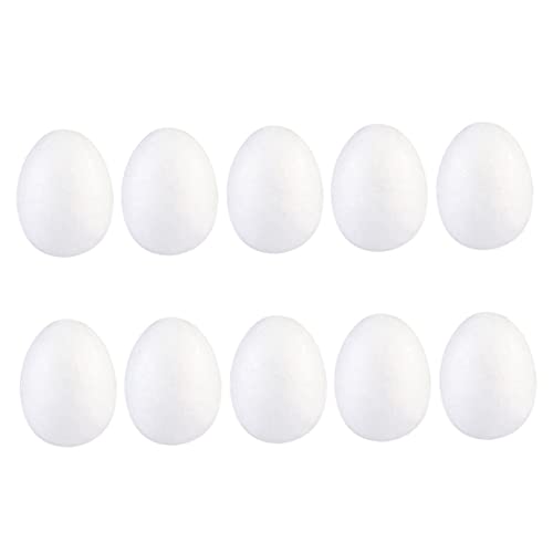 HEALSOPTHY 50 Piezas Huevos de Espuma Sólida para Pintar Decoración DIY de Pascua para Manualidades Festivas Blancas Resistentes y Versátiles