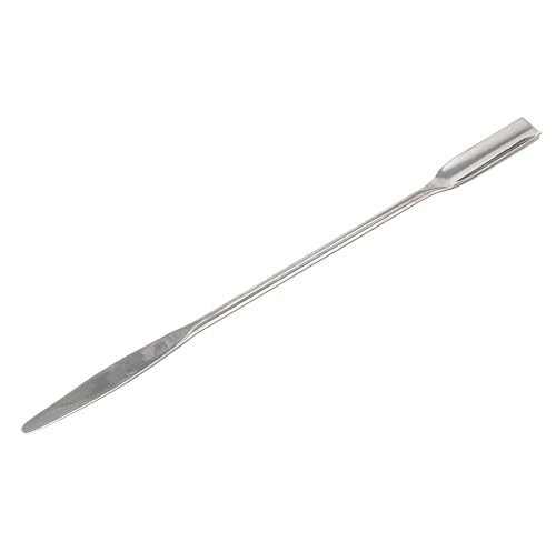 A2Z Stainless Steel Double Ended Micro Lab Spatula Sampler, Semi Circle Scoop Spoon & Tapered Arrow End - Laboratory Experiment Supplies (9