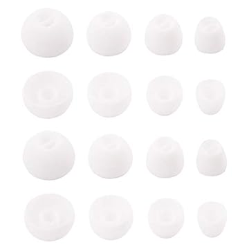 Adaptadores de ouvido ALXCD para fone de ouvido Sennheiser Momentum intra-auricular, PP, P/P/M/G, 4 tamanhos, 8 pares, adaptadores de substituição de silicone macio, fones de ouvido, adequado para fone de ouvido Sennheiser Momentum (8 pares), Branco
