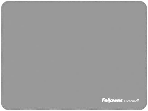 Fellowes Extra-Large Ergonomic Mousepad Grey – Non-Slip Rubber Base, Durable Stitched Edges, Microban Protection, Eco-Friendly, and Optimized for Optical & Laser Mice