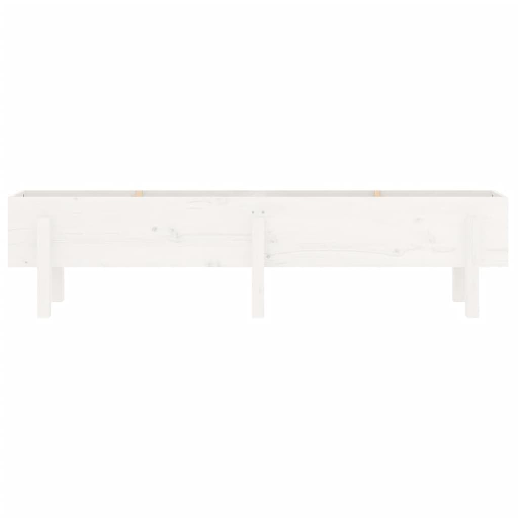Fioriera rialzata da giardino, 160 x 30 x 38 cm, in legno di pino massiccio, per erbe, fiori, piante grasse e verdure, con drenaggio, per interni ed esterni
