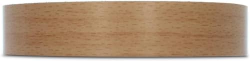 WoodPress® 19mm Buchenholz-Stil Melamin Kantenumleimer mit Schmelzkleber – 7,5m Rolle – Einfaches Aufbügeln für Heimwerker