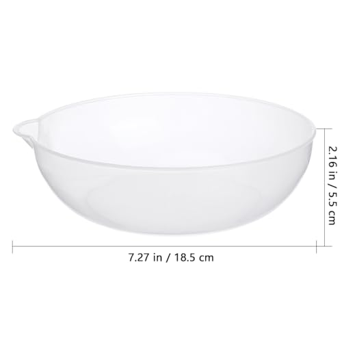 SHINEOFI 2pcs Food Scale Bowl, Kitchen Measuring Scale Plate with Capacity Markings for Digital Food Prep, Transparent Plastic Weighing Tray for Cooking Baking and Portion Control, Reusable Use