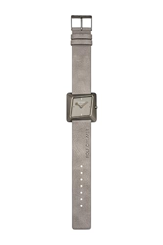 Rolf Cremer | Damenarmbanduhr Twister 507904 in Grau mit anthrazit Gehäuse und Ziffernblatt | Vergoldete Zeiger | Dornverschluss | 3 Bar Wasserresistent