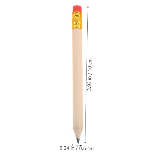 50 lápices de golf de madera con borrador rojo miniatura 2