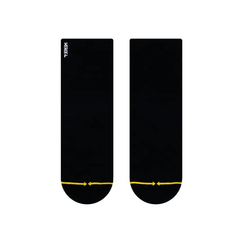 MERGE4 Black Large Quarter Crew Socks for Men and Women2