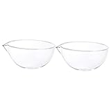 PartyKindom 2stücke Glas-evaporationstasse Mit Ausgießer Labor-evaporationstasse Runder Boden Für Flüssigkeitsverdampfung Für Schule Und Zuhause Hitzebeständig Große Oberfläche Zur