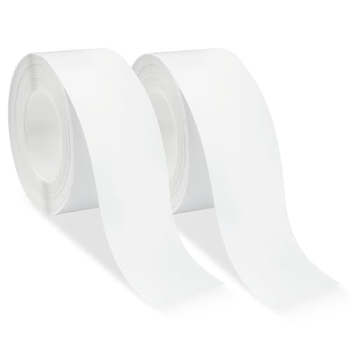 Baxcdyswe 2 Rollos Cinta de Sellado Impermeable, Toilet Water Strip, Blanco Cinta Selladora Baño para Coche, Bañera, Puerta, Ventana, Fregadero de Cocina Flexible Cinta Autoadhesiva
