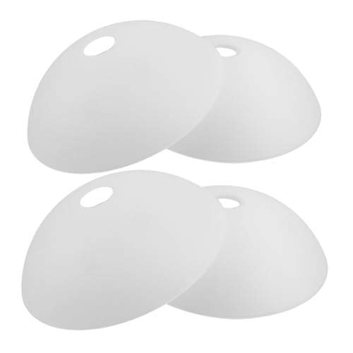 WATIIFUFU 4個シェード ホワイトプラスチック製 寝室用フロアランプ用ランプシェード 光拡散柔らかい クリーム色 北欧モダン対応 吊り下げ照明