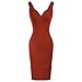 NP Robe sans manches avec fente dans le dos pour femme, acajou, Taille M