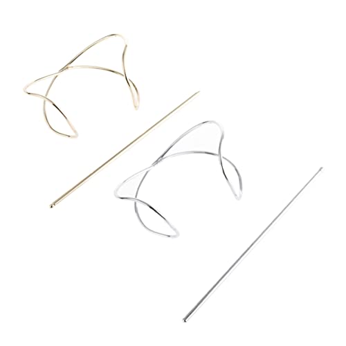 SHERCHPRY 2pcs Women Hair Cuff Bun Holders Durable Hair Accessories for Elegant Updos for Parties Weddings and Daily Wear