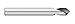 Titan TC18840 Solid Carbide N/C Spotting Drill, 120 Degree Angle, Uncoated, 5/8" Size, 1" Flute Length, 5/8" Shank Diameter, 4" Overall Length