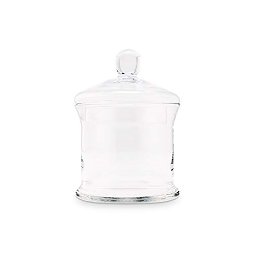 WEDDINGSTAR Small Glass Apothecary Candy Jar - Cylinder with Lid