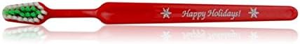 Holiday Child Cavity Fighting Kit - 12 Kits - Oral Care for Kids - Festive Holiday Design - Toothbrush, Floss & Travel Cap Included