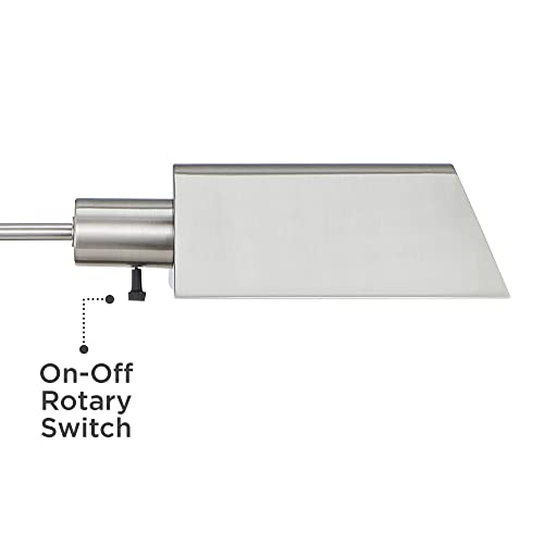 Regency Hill Jenson Industrial Adjustable Swing Arm Pharmacy Lamps Floor Standing With Usb Charging Port 54" Tall Brushed Nickel Decor For Living Room Reading House Bedroom Home Office #TOP3