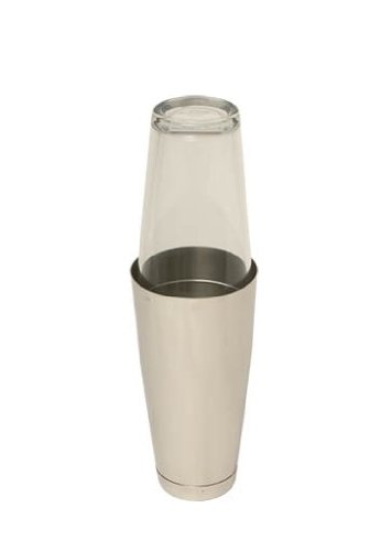 Bartopia Professional 28oz Stainless Steel Boston Cocktail Shaker & 16oz Toughened Mixing Glass Set